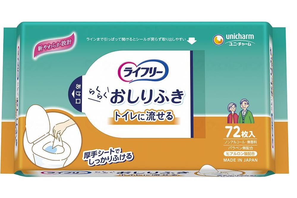 Amazon.co.jp: ユニ・チャーム ライフリー おしりふきトイレに流せる